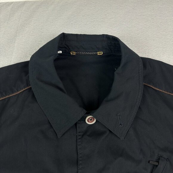 Kenzo Homme Mens Utility Coat XXL 2XL Belted Army black buckle pockets - Picture 4 of 14